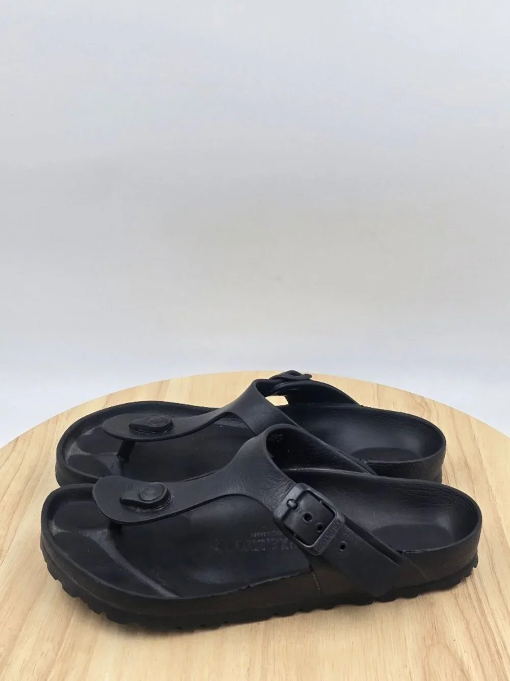 Birkenstock Gizeh Black EVA Rubber Sandals Women's Sz 4